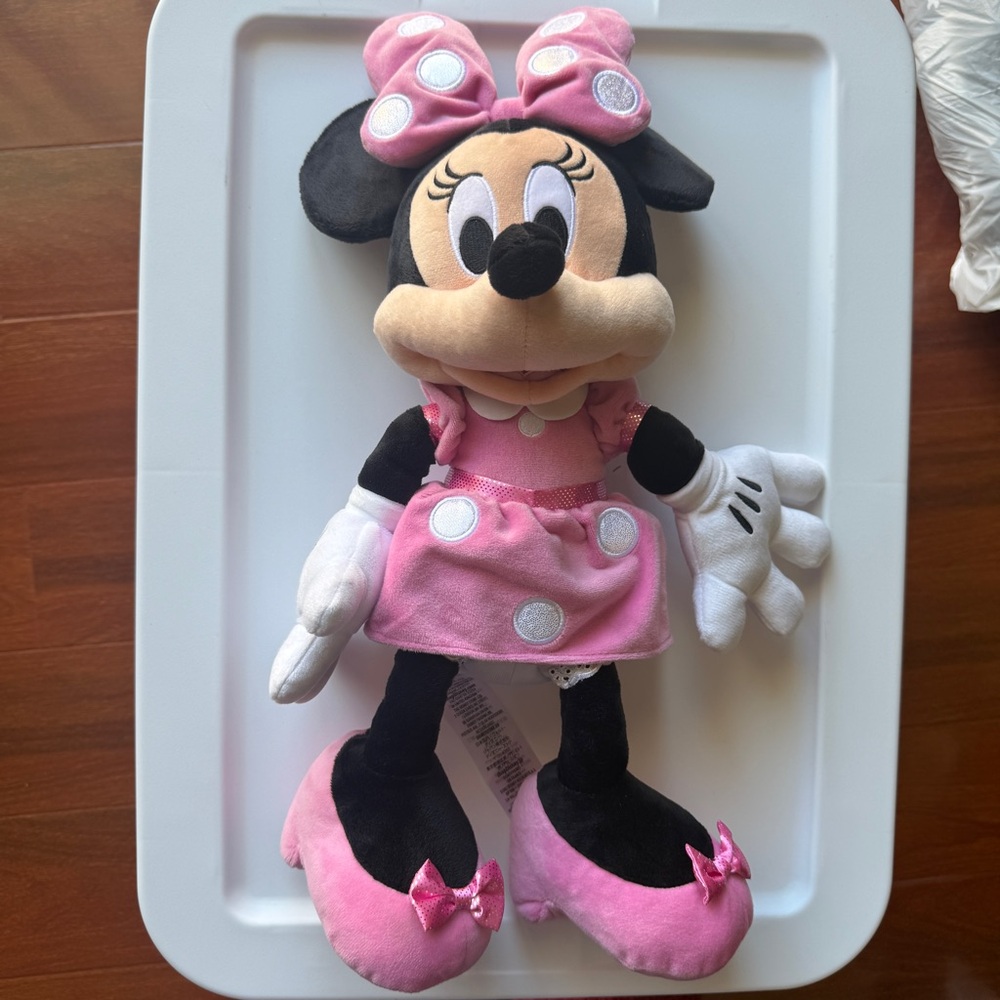Disney Minnie Mouse Pink Polka-Dot Plush Doll 18"